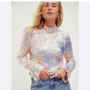 Free People Lilac glow top